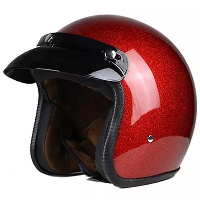 Vintage Motorcycle Helmet Open Face Lightweight Motorbike Helmets DOT Certified • $132.85