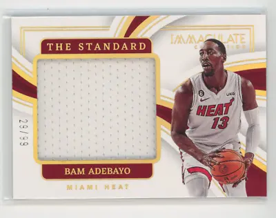 BAM ADEBAYO 2022-23 Panini Immaculate The Standard Patch Jersey #d/99 HEAT • $4.99