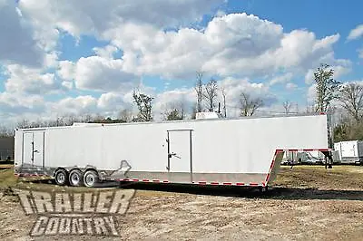 New 2024 8.5x48 8.5 X 48 Enclosed Gooseneck Cargo Car Hauler Toy Trailer Loaded • $30495