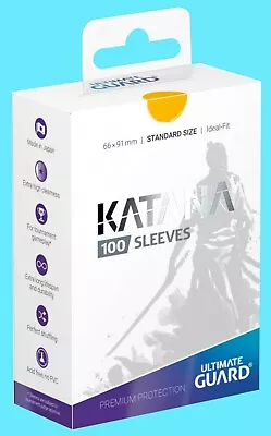 100 ULTIMATE GUARD KATANA YELLOW STANDARD SIZE Card SLEEVES Deck Protector Mtg • $15.99