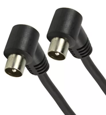 £4.99 • Buy 10M Metre Right Angle Angled TV RF Aerial Lead Cable Male To Coax Coaxial
