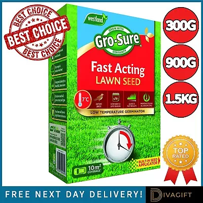 Westland Gro-sure Fast Acting Grass Lawn Seeds Quick Growing Germination New • £19.99