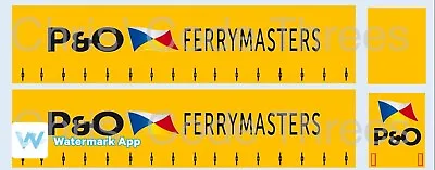 Code 3 Adhesive Vinyl Trailer Decal - P&O Ferrymasters - 1/50 1/76 1/148 1/64  • £10