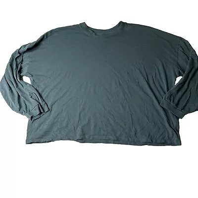 Madewell 4X Batwing T-shirt Longsleeve Blue Green Casual Beachy Lagenlook • $19.58