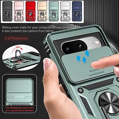 Ring Holder Case For Google Pixel 7 7A 8 Pro Slide Camera Protective Phone Cover • £6.67