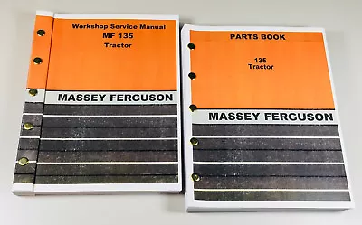 Massey Ferguson 135 Tractor Factory Service Manual Parts Catalog Repair Shop Set • $52.97