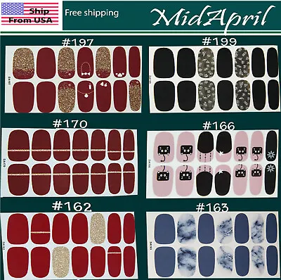 NAIL WRAPS STICKERS Self Adhesive Polish Foils Decoration Art Decals • $2.69