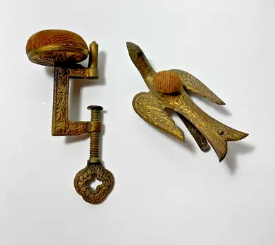 Vintage Sewing Embroidering Bird Clamp Vice With Pin Cushion For Parts • $39.99