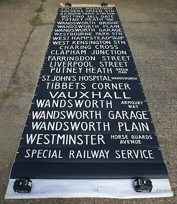 London Transport Wandsworth Wd Garage Bus Destination Blind 15 4 77 • £100