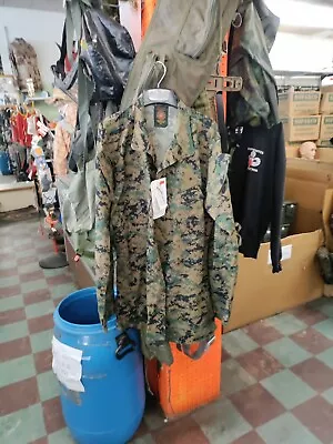 USMC MARPAT Uniform WOODLAND Combat Shirt Medium X Long • $28