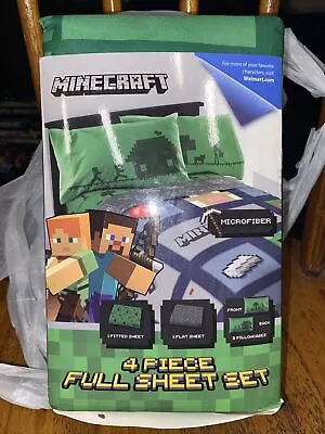 Minecraft 4 Piece Full Sheet Set Brand NEW • $19.99