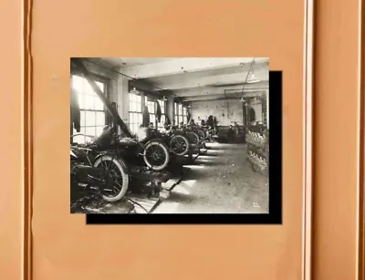 Harley Davidson Factory 1920s Canvas Wrapped Photograph 16 X 20 Ready To Hang • $49.95