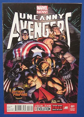 Uncanny Avengers #1 Comic Book 2012 Ryan Stegman Detroit Fanfare Variant Cover  • $13.99