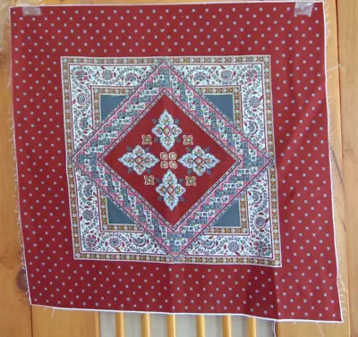 6 Cut & Sew Cheater Quilt Printed Moroccan Style Medallion Blocks • $8.55