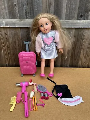 Design A Friend Doll  With Travel Case And Hair Styling Accessories Bundle. • £19.93