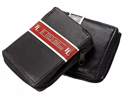 New Men Bifold Zipper Around Genuine Leather Wallet Id Credit Card Window Secure • $8.45