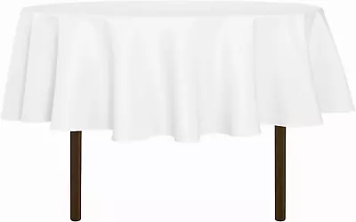 Sancua Round Tablecloth - 60 Inch - Water Resistant Spill Proof Washable Table • $12.93