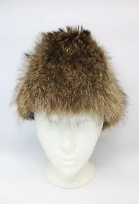 Excellent Raccoon Fur Hat W/earflap Men Man Size All • $29