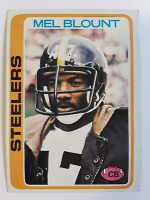 1978 Topps Mel Blount #475 Football Card Pittsburgh Steelers • $1.69