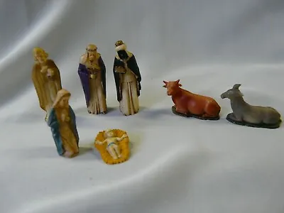 Vintage 7 Piece Plastic Miniature Nativity Set  • $7