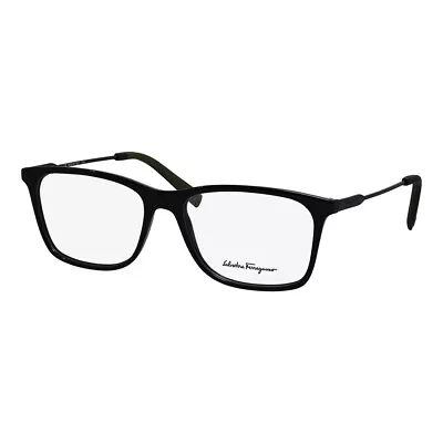 Salvatore Ferragamo SF 2876 021 Black Matte Plastic Rectangular Eyeglasses 55mm • $63.83