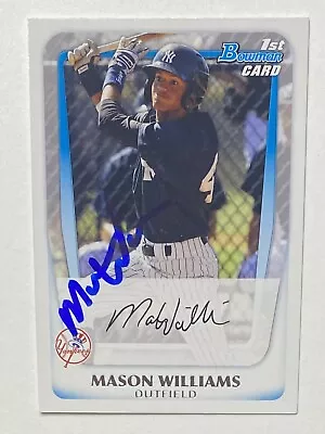 Mason Williams Signed Bowman #BP85 2011 Card NY New York Yankees Auto MLB RAD • $11.04
