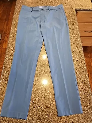 J. Lindeberg Men's Tight Fit Micro Twill Golf Pants 34x32 Slate Blue EUC • $38.99