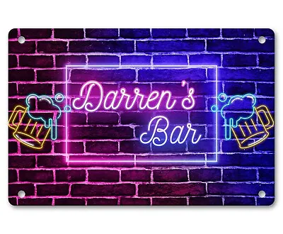 Personalised Bar Sign Any Name Garden Plaque Gift Bar Pub Backyard Bar Sign 172 • £9.99