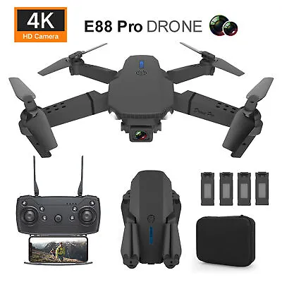 2023 New RC Drone With 4K HD Dual Camera WiFi FPV Foldable Quadcopter +4 Battery • $42.99