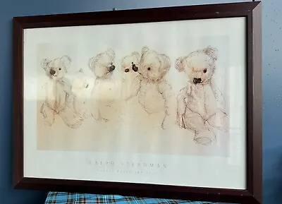 Ralph Steadman Print Teddy! Where Are You? 50x70cm Large Framed Art • £15