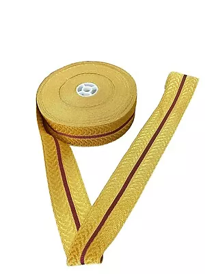 Gold MilitaryMylar Braid With Half Red Line Width Size 5cm ( 1 Meters Piece ) • £9.80