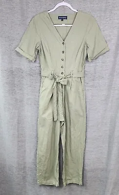 Princess Highway Green Jumpsuit Size 8 Pockets Wide Leg W Belt • $34.95