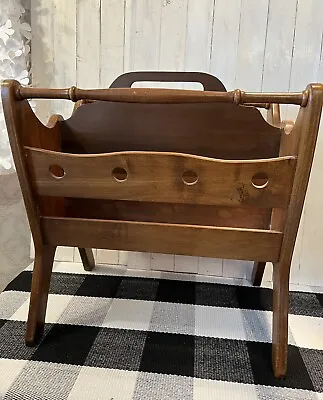 Mid Century Modern Atomic Magazine Rack Wood • $65