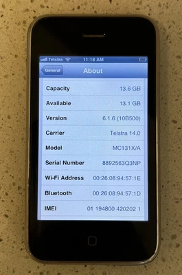 $1 • Buy Apple IPhone 3GS 16GB Smartphone A1303 Black - Working Good Condition