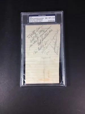 Ed Sullivan & Arthur Treacher Autograph Vintage Note PSA 8.5 + NEAR MINT-MINT  • $214.50