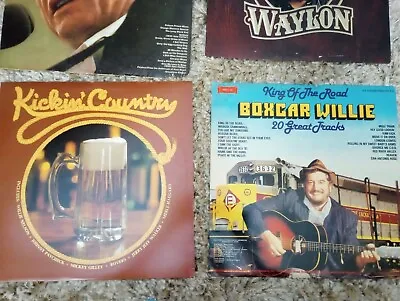 Lot Of 5 Vinyl Albums Vintage LP - Johnny Cash Waylon Boxcar Willie Plus More! • $12.99