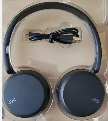 JVC HA-S36WB DEEP BASS Wireless On-Ear Headphones - Black 35H • $15.99