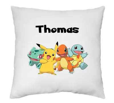 Pokemon Personalised Pillow Cushion Cover Only Perfect Gift • £7.50