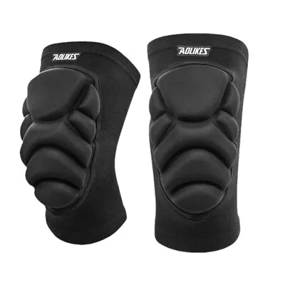 1Pair Knee Elbow PadsThick Sponge Collisioned Kneepads For Work Basketball Wre S • $14.75