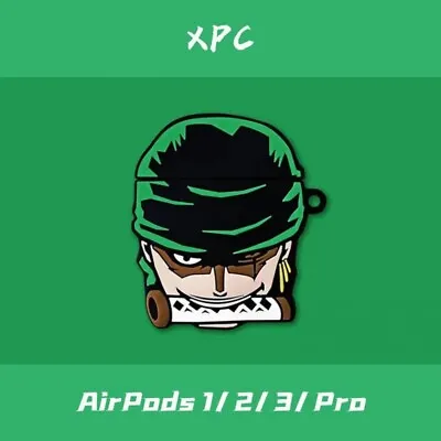 One Piece Zoro Silicone Earphone Case 1/2/3/Pro Protective Case With Hook • $11.89