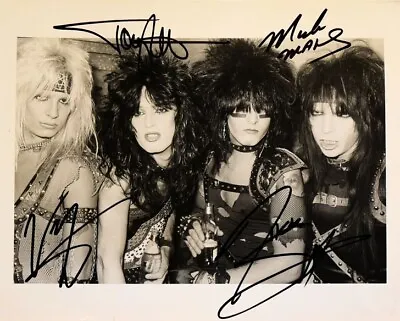 Motley Crue Poster/print/photo Autographed Signed Rp B&w Vince Neil Nikki Sixx  • $15