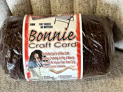 Pepperell Bonnie Craft Cord – 6mm 100 Yards – Brown • $9.99