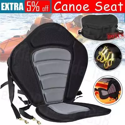 Adjustable Canoe Kayak Seat Padded With Detachable BackPack Bag Hooks Straps AU • $28.99