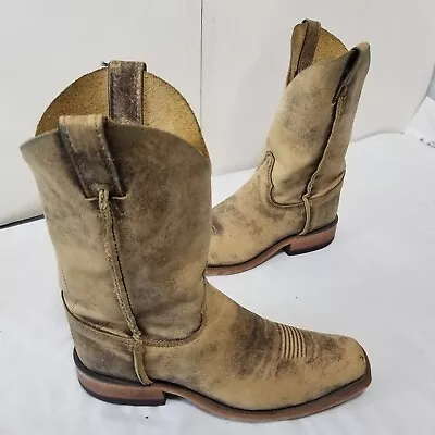 Justin Boots MENS 9 D BR720 Bent Rail Shawnee Soft Distressed Leather Made USA • $76.49