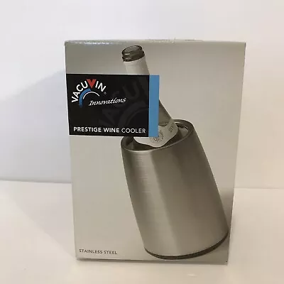 $34.99 • Buy Vacu Vin Prestige Wine Cooler Stainless Steel Rapid Ice Innovations NEW In Box
