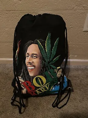 Rasta Bob Marley W/ Drawstring Bag Knapsack Bookbag Jamaica Reggae • $10