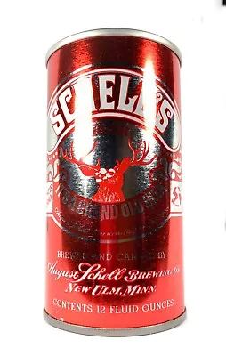 Schell's (RED Metallic  Stag ) Beer Can     Steel Lift-Tab EMPTY • $2.99