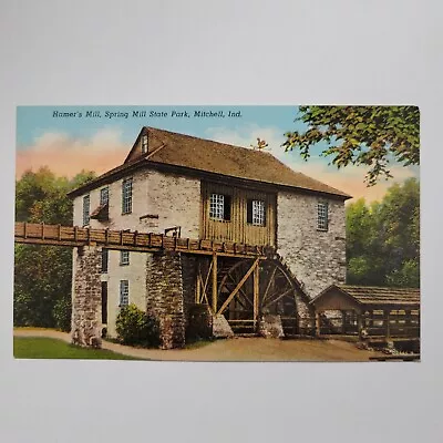 Hamer's Spring Mill State Park Mitchell Indiana Vintage Postcard • $4.75