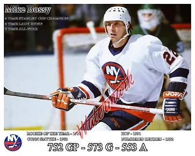 NHL New York Islanders Mike Bossy Statistic Color Picture 8 X 10 Photo Picture • $5.59
