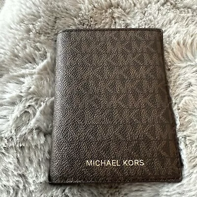 Michael Kors Jet Set Travel Passport Holder Wallet - Brown • $29.95
